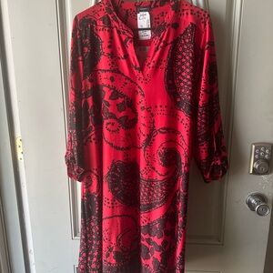 Cocomo Red and Black Patterned Dress